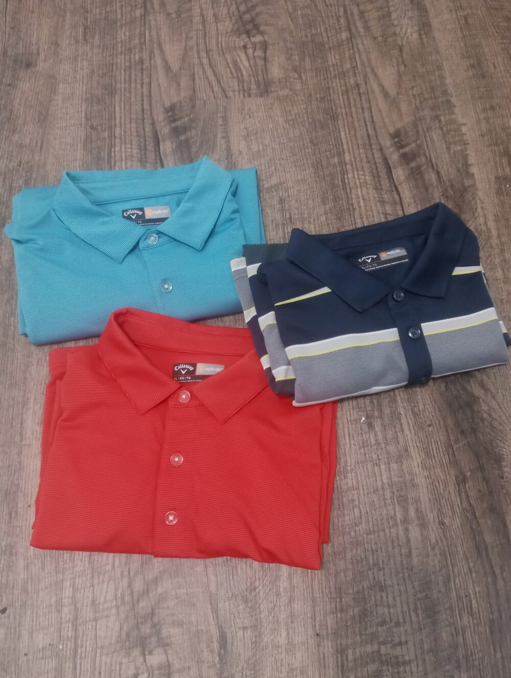 Lot Of 3 Callaway Optidri Men’s  Optidri Polo Shirts XL